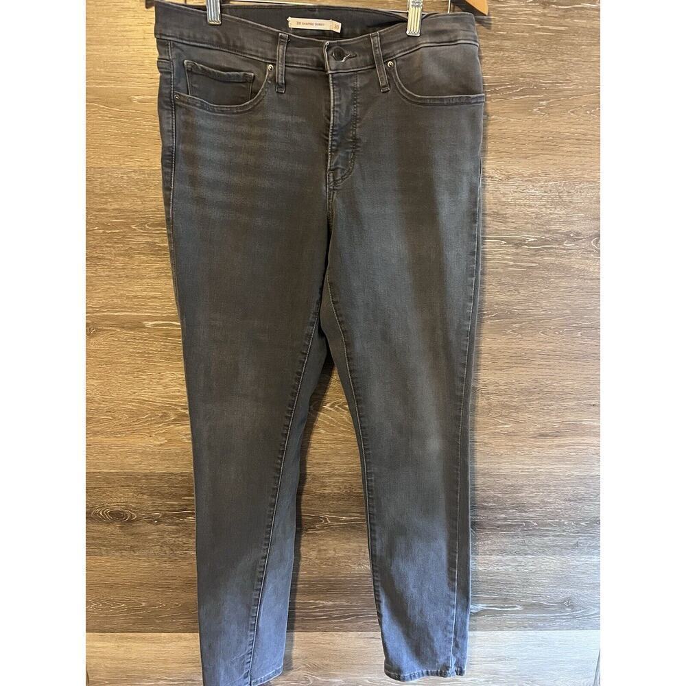 Levi's 311 Shaping Skinny Jeans Women sz 30 gray Stretch Denim